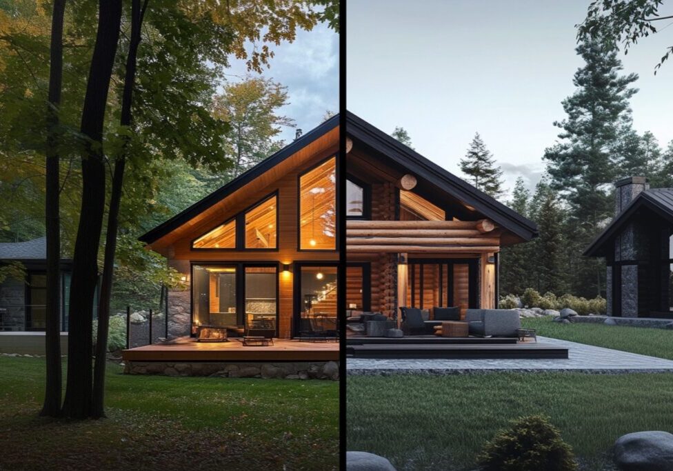 modern vs rustic cottage design